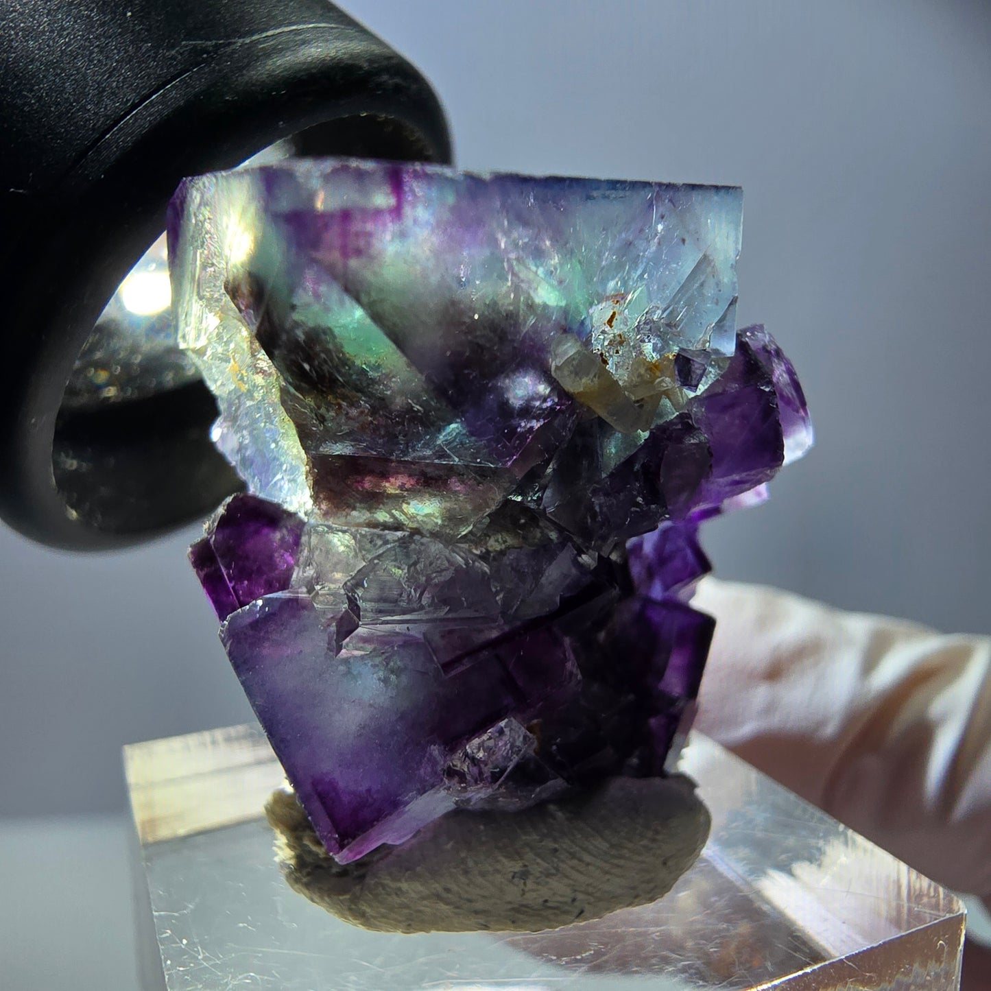 Rare Fluorite Cube Specimen, green purple Okorusu, Namibia 35*27*20mm