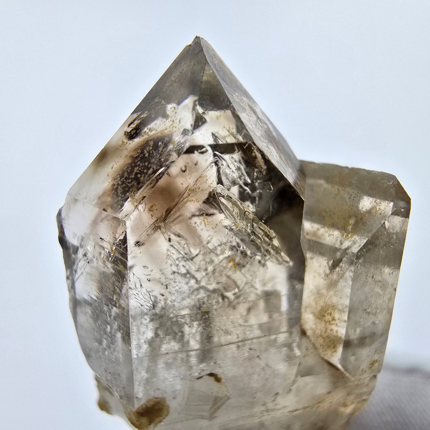 Enhydro Phantom Rauchquarz Doppelender 2x Blase Goboboseb, Namibia 42*24*16mm