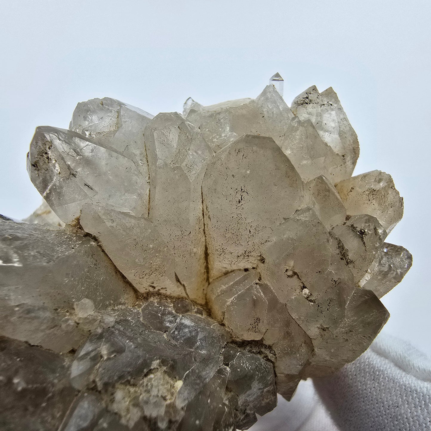 Enhydro Phantom Rauchquarz Zepter Stufe, 2x Blase Goboboseb, Namibia 78*41*53mm