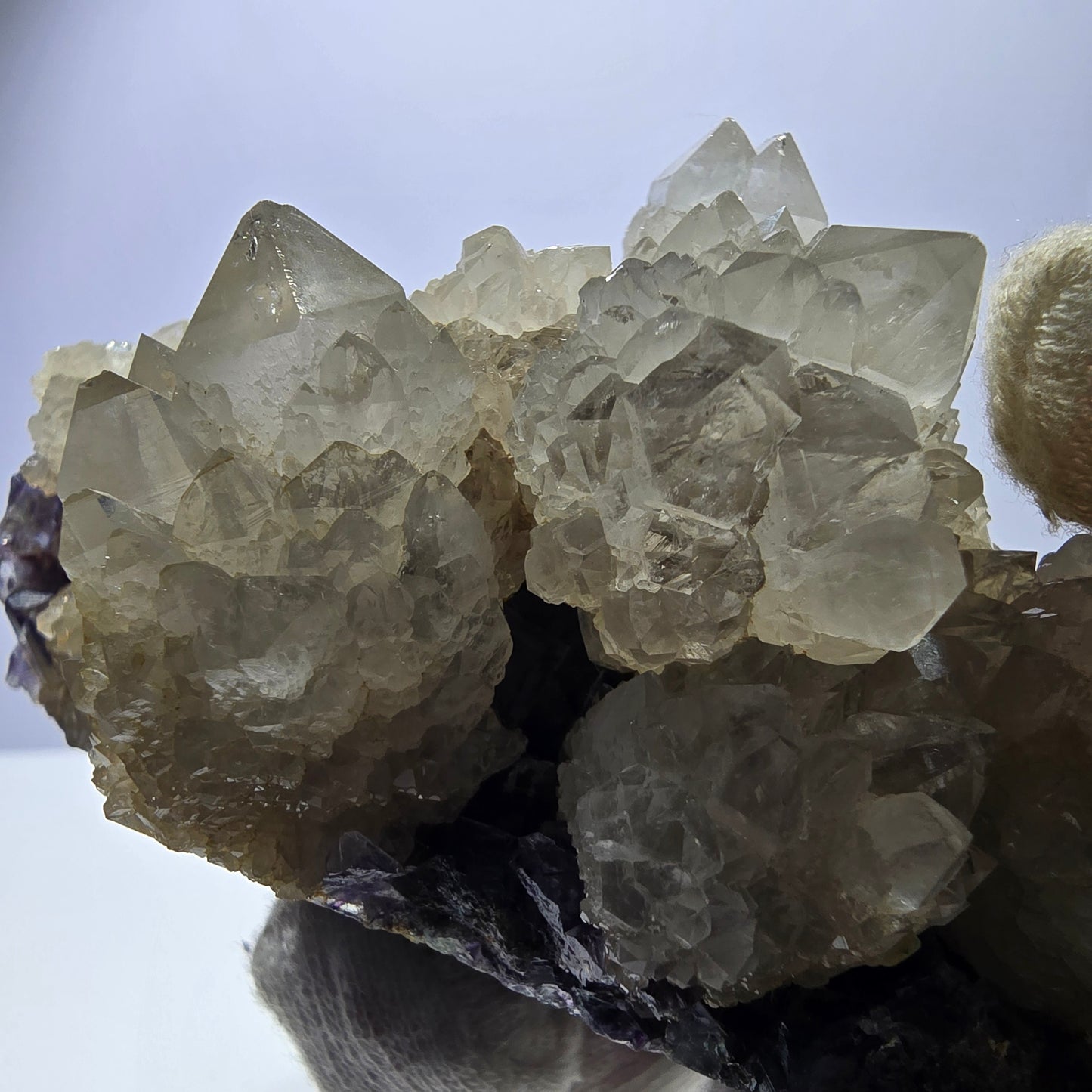 Grand cube de fluorite fantôme, spécimen de quartz violet-vert Okorusu, Namibie 102 x 78 x 57 mm