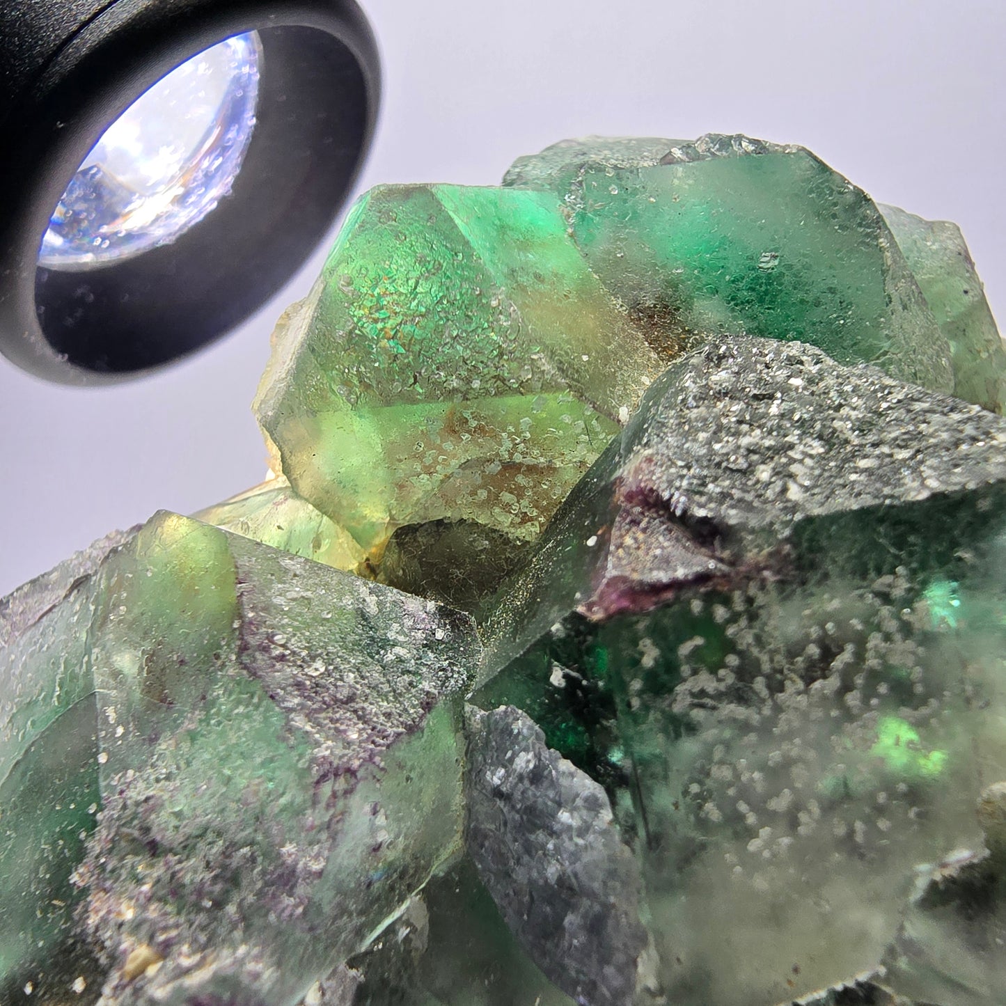 Fluorite fantôme Schörl Tourmaline Hyalite Muscovite Erongo Namibie 84*78*38mm