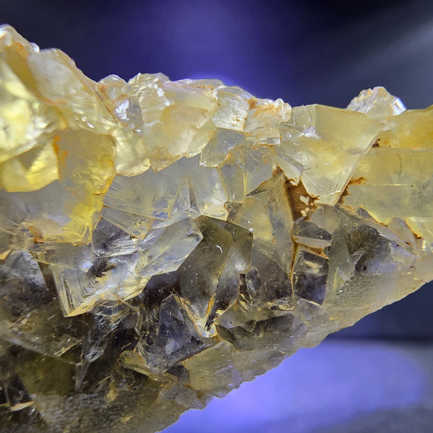 Seltene Honey Pocket Phantom Fluorit Stufe gelb grün 51*34*9mm Okorusu, Namibia