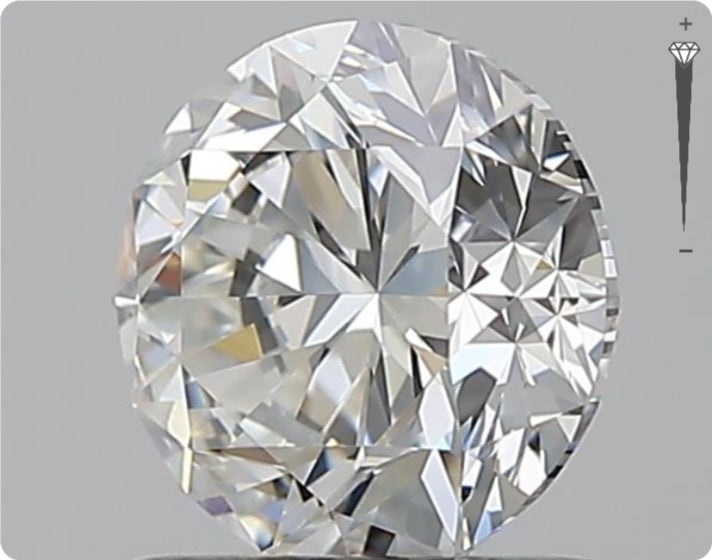 Diamant Naturel GIA 0,90 ct | Couleur F | Pureté VVS1 | Taille Ronde | TB EX TB #D10018