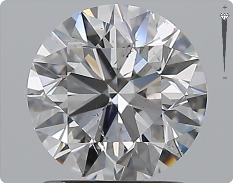 Diamant naturel GIA de 0.90ct | Couleur F | Pureté VVS1 | Taille ronde | EX EX EX #D10064
