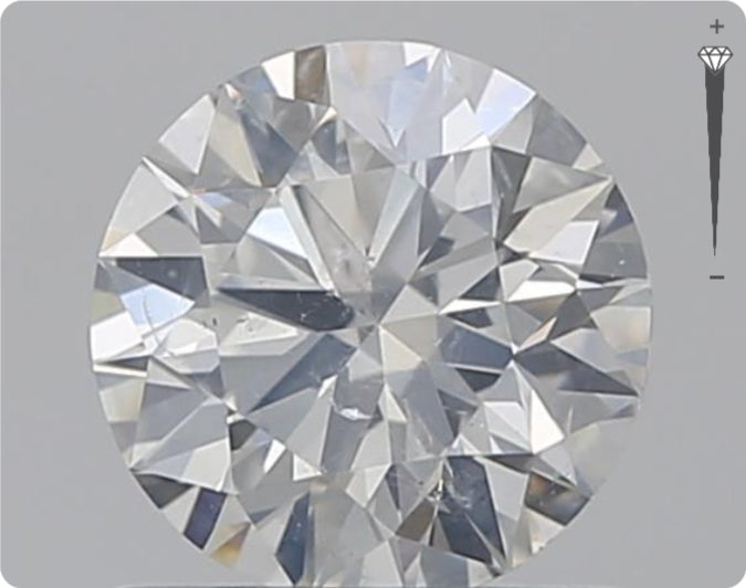 Diamant naturel GIA 0,71 ct | Couleur H | Pureté SI2 | Taille ronde | EX EX EX #D10276