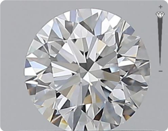 Natural 0.51ct GIA Diamond | Color D | Clarity VVS2 | Round Cut | EX EX EX #D10281