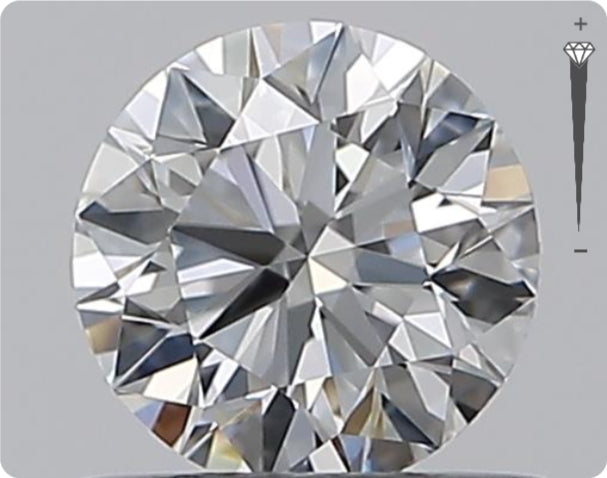 Diamant naturel 0,50 ct GIA | Couleur E | Pureté IF | Taille ronde | EX EX EX #D10310