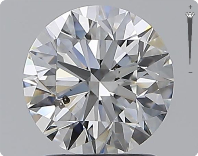Diamant naturel 1,59 ct GIA | Couleur G | Pureté SI2 | Coupe ronde | EX EX EX #D10311