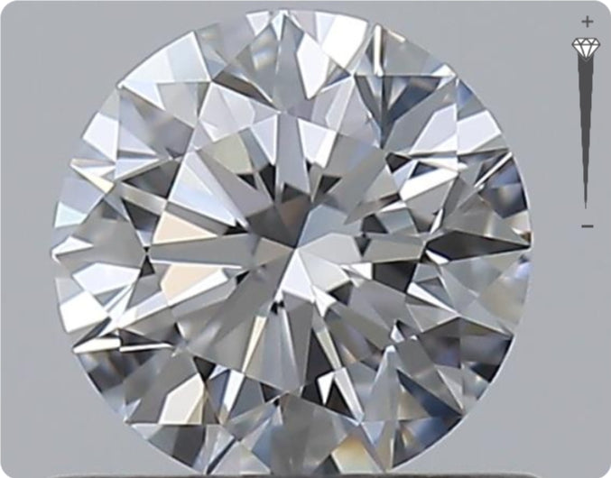Natural 0.57ct GIA Diamond | Color D | Clarity IF | Round Brilliant Cut | EX EX EX #D10329