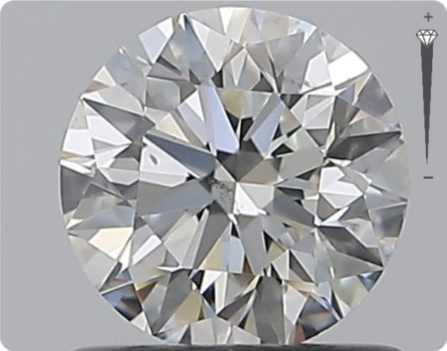 Diamant naturel 0.75ct GIA | Couleur E | Pureté SI1 | Taille ronde | EX EX EX #D10377