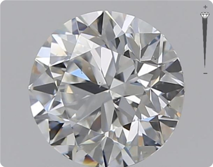 Diamant naturel GIA 0.90ct | Couleur G | Pureté SI1 | Coupe ronde | VG EX VG #D10379