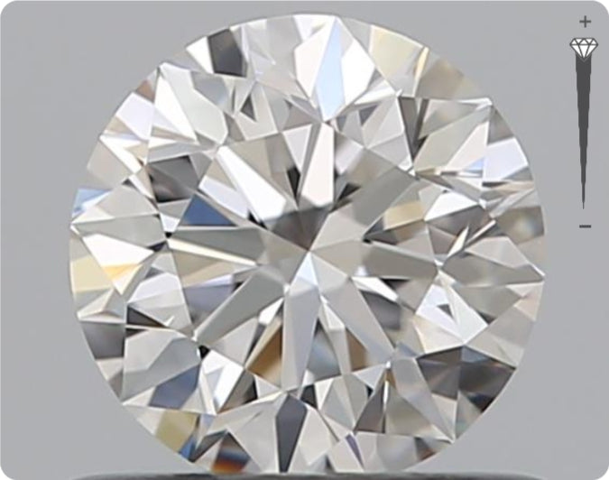 Diamant naturel de 0.59 ct GIA | Couleur E | Pureté VVS1 | Taille ronde | EX EX EX #D10380