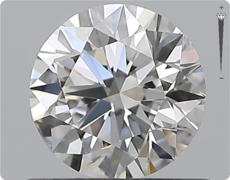 Natural 0.66ct GIA Diamond | Color D | Clarity VVS1 | Round Cut | EX EX EX #D10387