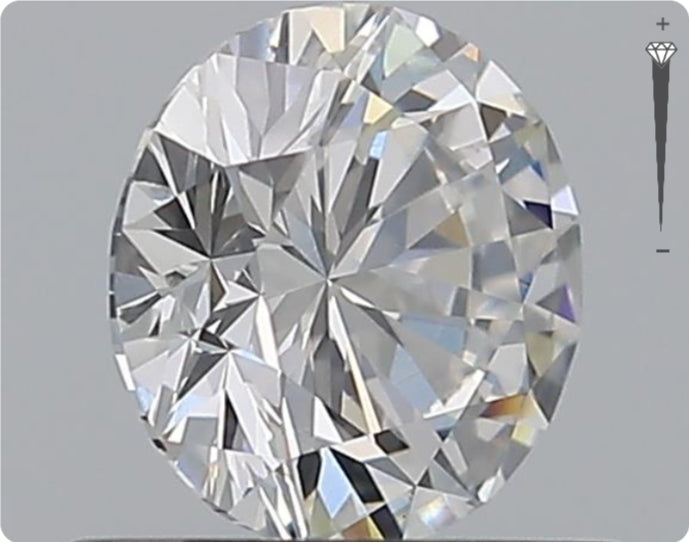 Natural 0.70ct GIA Diamond | Color E | Clarity SI1 | Round Cut | EX EX EX #D10419