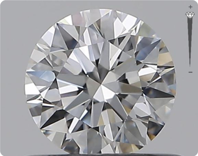 Natural 0.51ct GIA Diamond | Color E | Clarity IF | Round Brilliant Cut | EX EX EX #D10445