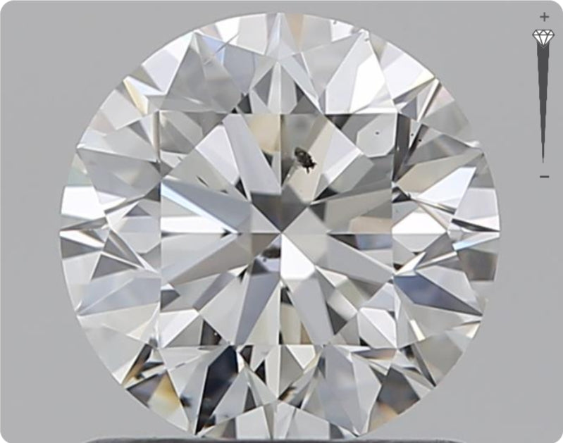 Natürlicher 0.90ct GIA Diamant | Farbe H | Reinheit SI2 | Rundschliff | EX EX VG #D10508