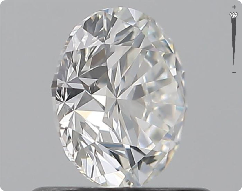 Natürlicher 0.70ct GIA Diamant | Farbe F | Reinheit SI1 | Rundschliff | EX EX EX #D10514