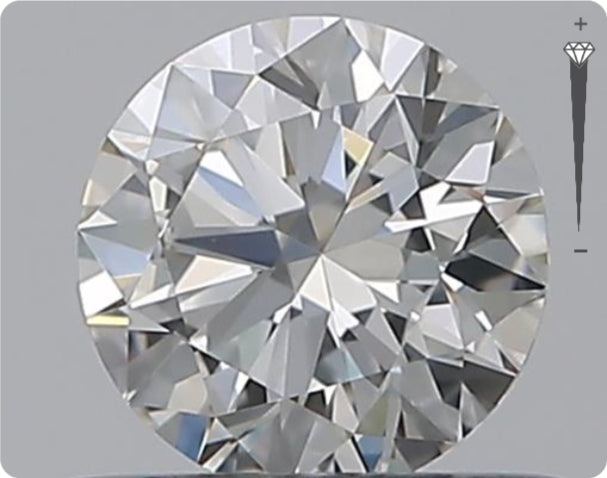 Natürlicher 0.50ct GIA Diamant | Farbe E | Reinheit VS1 | Rundschliff | EX EX EX #D10528