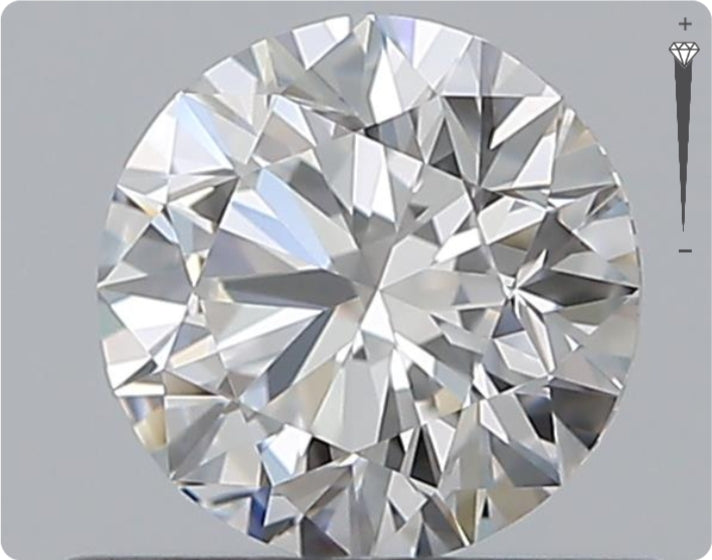 Natural 0.59ct GIA Diamond | Color D | Clarity VVS1 | Round Cut | EX EX VG #D10548