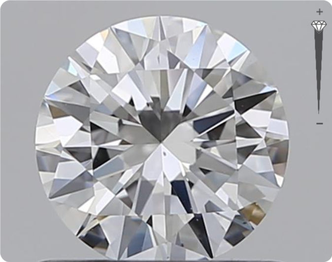 Natural 0.59ct GIA Diamond | Color D | Clarity VS2 | Round Cut | VG EX EX #D10567