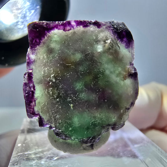 Phantom Fluorit Würfel Stufe, parkettiert, zonal Okorusu, Namibia 24*22*13mm