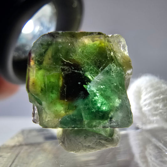 Phantom Fluorit Würfel, Muskovit Stufe Erongo, Namibia 15*15*13