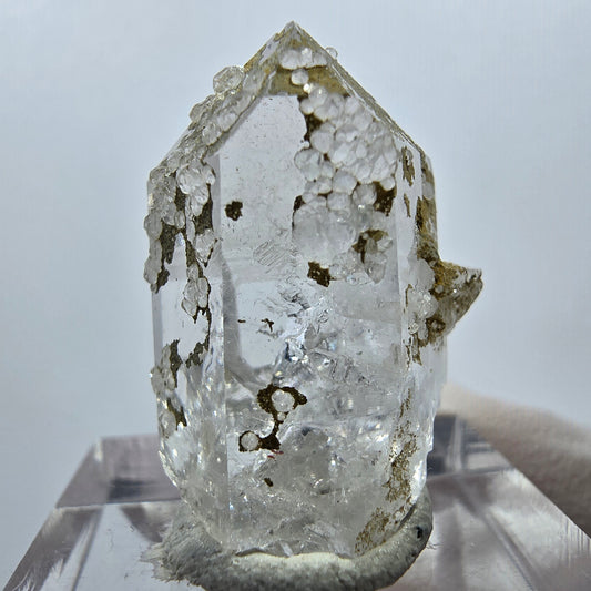 Clear Quartz with Analcime Point Streep Mine, Goboboseb, Namibia 26*19*16mm 
