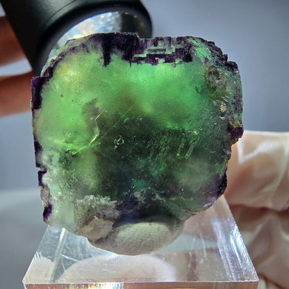 Spécimen de cube de fluorite fantôme, parqueté, zonal Okorusu, Namibie 36*27*20 mm 