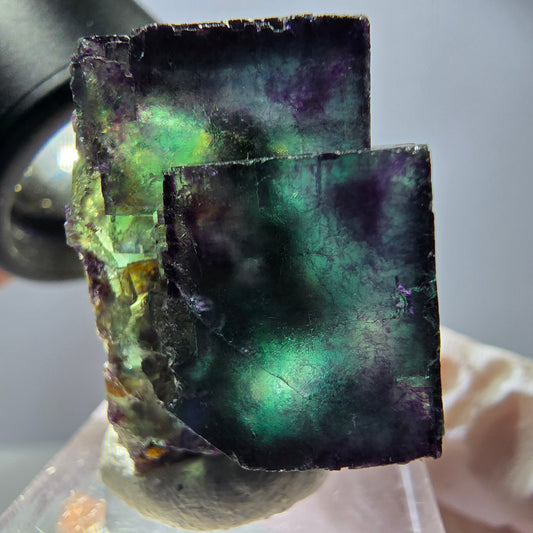 Rare Fluorite Cube Specimen, green purple Okorusu, Namibia 29*25*21mm 