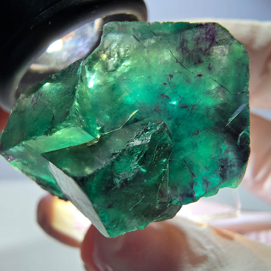 Phantom Fluorit Würfel Stufe, parkettiert grün lila Okorusu, Namibia 31*30*20mm