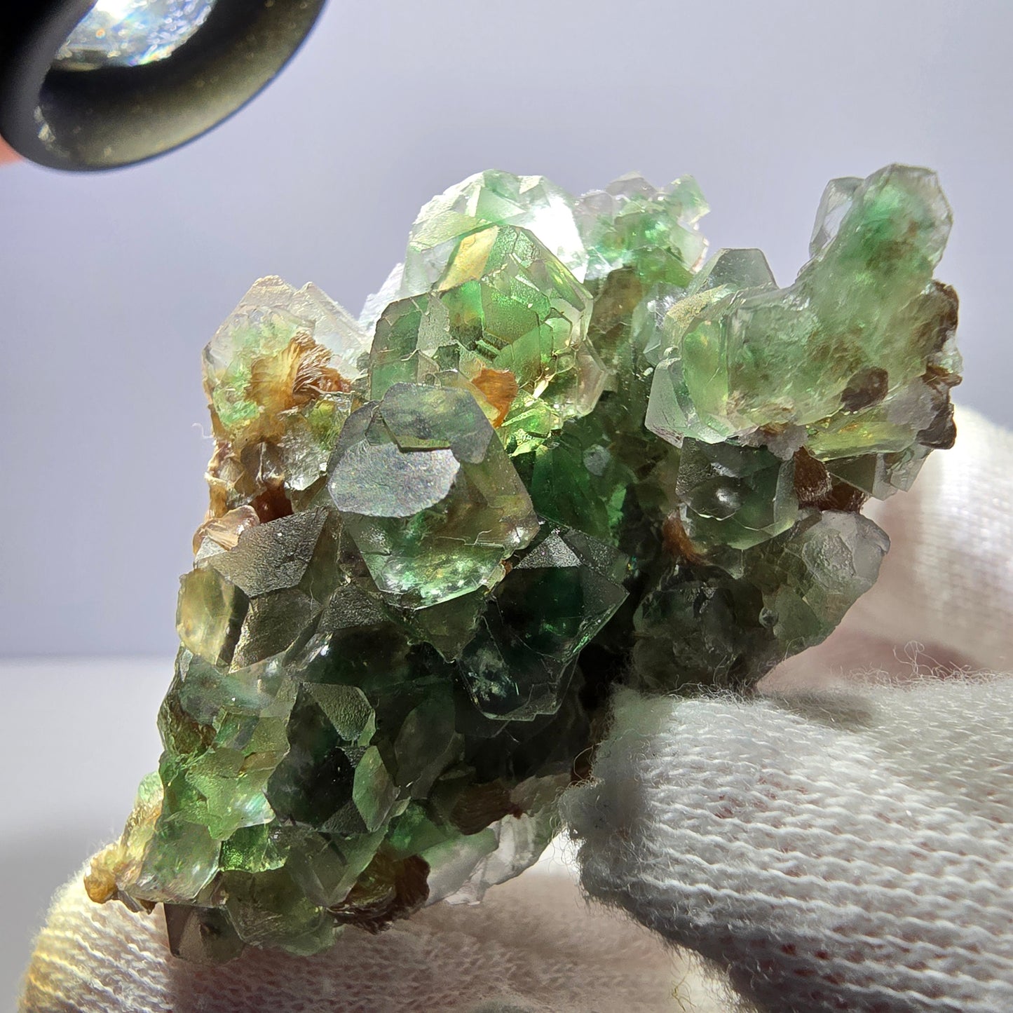 Phantom Fluorit, Hyalit, Muskovit Stufe Erongo, Namibia 52*34*31mm