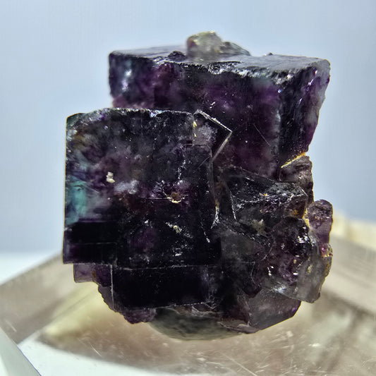 Phantom Fluorit Würfel Stufe, grün lila Okorusu, Namibia 24*21*17mm