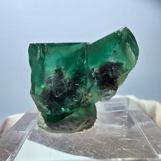 Rare Fluorite Cube Specimen, green purple Okorusu, Namibia 25*16*14mm 