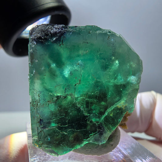 Seltene Fluorit Würfel Stufe, grün lila Okorusu, Namibia 32*28*19mm