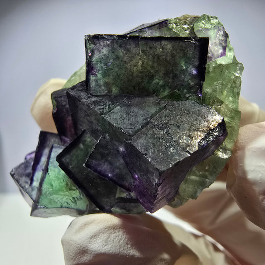 Spécimen de cube de fluorite fantôme, parqueté, zonal Okorusu, Namibie 51 x 30 x 24 mm 
