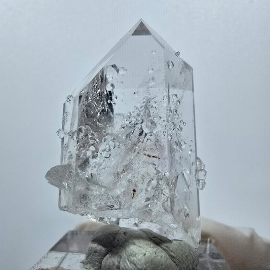 Enhydro Quartz with Analcim, 2x Bubble Streep Mine, Goboboseb, Namibia 38*24*15mm 
