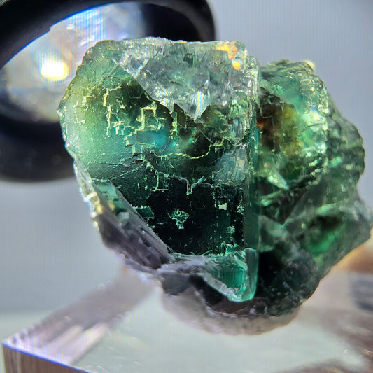 Rare Fluorite Cube Specimen, green purple Okorusu, Namibia 34*23*19mm 