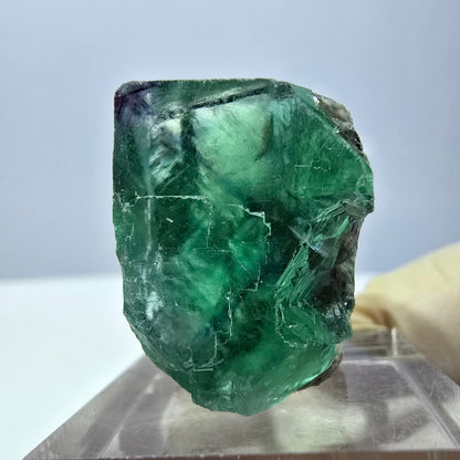 Phantom Fluorit Würfel parkettiert, grün lila Okorusu, Namibia 26*23*17mm