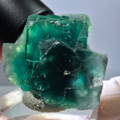 Spécimen de cube de fluorite fantôme, parquet vert Okorusu, Namibie 39 x 34 x 18 mm 