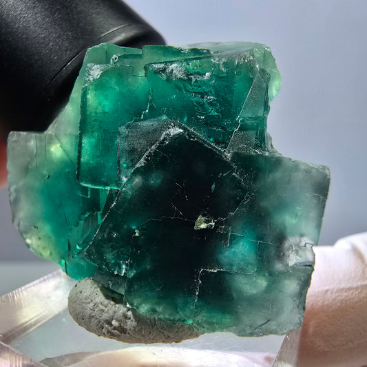 Spécimen de cube de fluorite fantôme, parquet vert Okorusu, Namibie 39 x 34 x 18 mm 