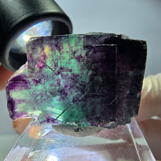 Rare Fluorite Cube Specimen, green purple Okorusu, Namibia 38*23*18mm 
