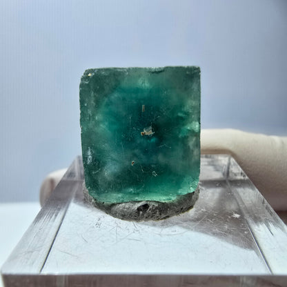 Klarer Phantom Fluorit Würfel parkettiert, grün Okorusu, Namibia 15*14*13mm