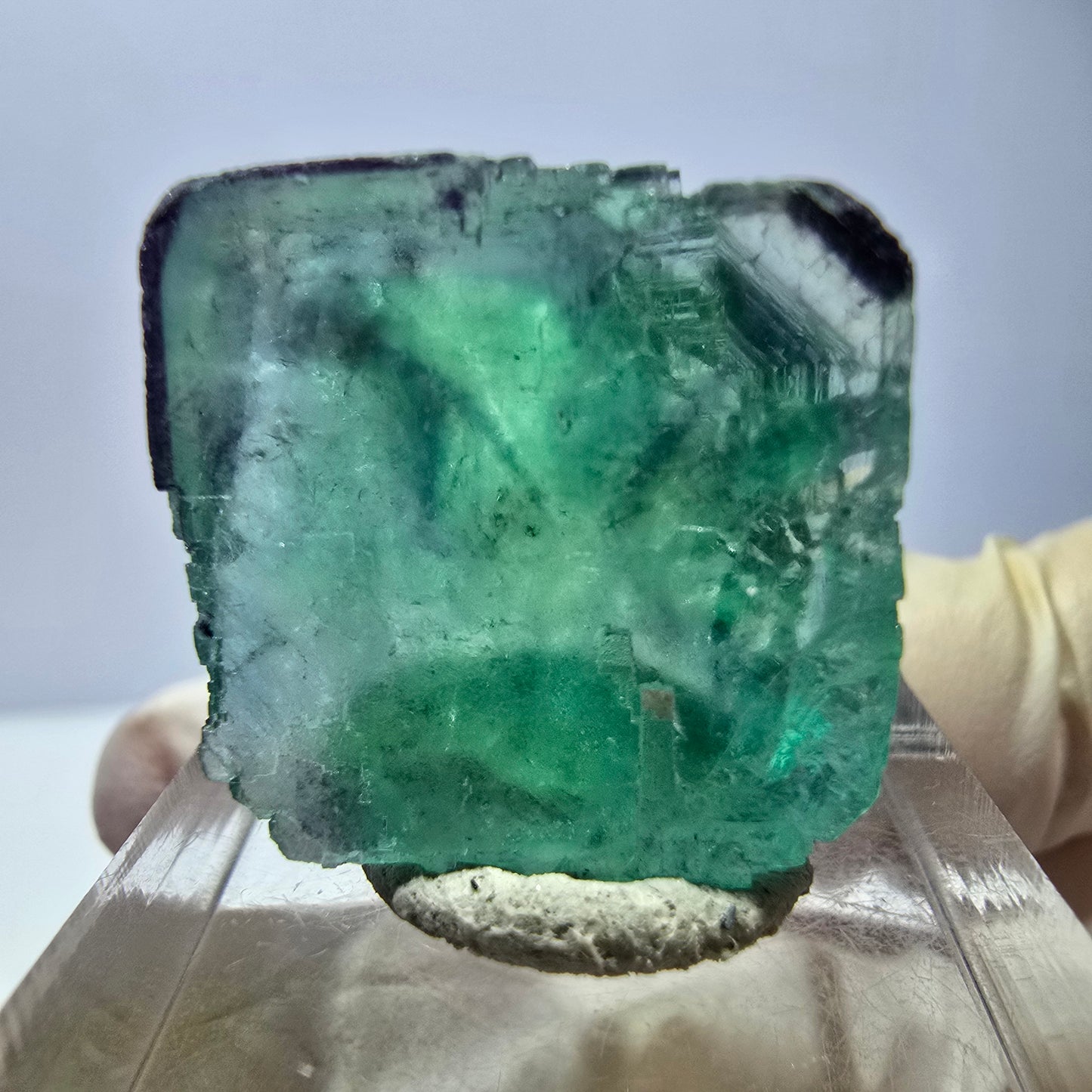 Phantom Fluorit Würfel parkettiert, grün lila Okorusu, Namibia 20*21*19mm