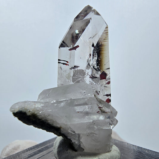 Quartz Harlequin clair, mine Prehnite Point Streep, Goboboseb, Namibie, 32 x 21 x 15 
