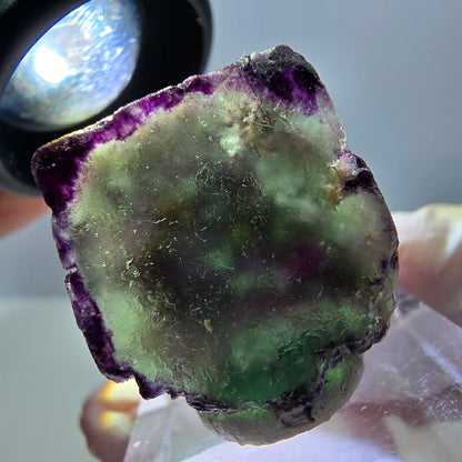 Phantom Fluorit Würfel Stufe, parkettiert, zonal Okorusu, Namibia 24*22*13mm