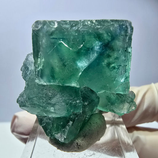 Rare spécimen de cube de fluorite fantôme, vert Okorusu, Namibie 34 x 29 x 21 mm 
