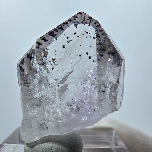 Mine d'améthyste fantôme Enhydro Harlequin, Goboboseb, Namibie, 29 x 20 x 13 mm 
