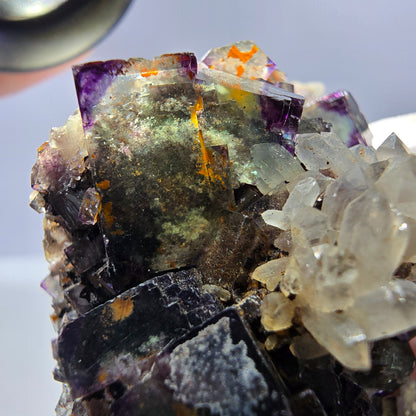 Cubes de fluorite fantôme transparente, spécimen de quartz, Okorusu zonal, Namibie, 58 x 48 x 44 mm 