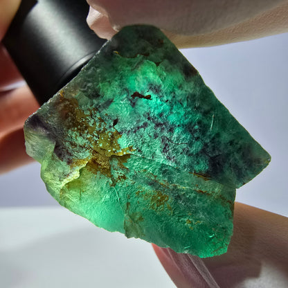 Spécimen de cube de fluorite fantôme parqueté vert violet Okorusu, Namibie 33*28*26mm 