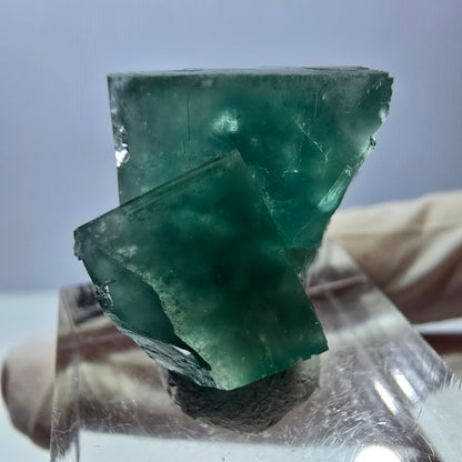Phantom Fluorit Würfel Stufe, grün parkettiert Okorusu, Namibia 23*22*13mm